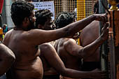 Pilgrims at Sri Meenakshi-Sundareshwarar Temple Madurai. Tamil Nadu.